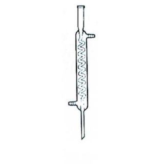 CONDENSADOR DE GRAHAM TIPO SERPENTINA SEM JUNTA E OLIVA DE PLÁSTICO 500MM