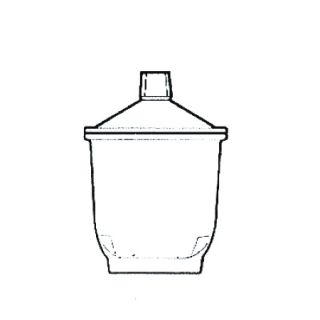 DESSECADOR DE VIDRO COMPLETO (FUNDO E TAMPA ABERTA PARA ROLHA DE BORRACHA) Ø 300MM