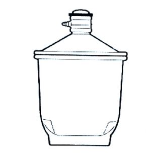 DESSECADOR DE VIDRO COMPLETO (FUNDO E TAMPA COM LUVA) Ø 240MM