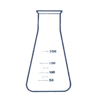 FRASCO ERLENMEYER VIDRO GRADUADO BOCA LARGA 100ML