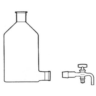 FRASCO MARIOTTE COM JUNTA 19/26 E TORNEIRA CAPACIDADE 500ML