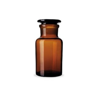 FRASCO REAGENTE ALCALINO ÂMBAR BOCA LARGA COM ROLHA DE VIDRO 60ML