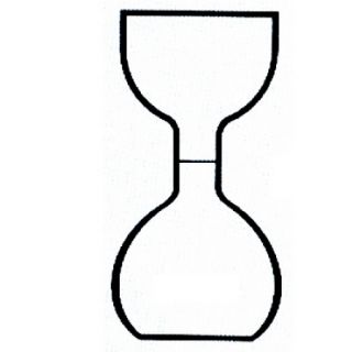 FRASCO VOLUMÉTRICO PARA VISCOSÍMETRO DE SAYBOLT COM MARCAÇÃO DE VOLUME EM 60ML