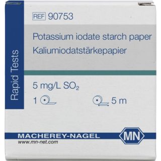 Teste Rapido - Papel de Amido de Iodato de Potassio P/ Deteccao de Sulfito e Dioxido de Enxofre 5mg/l So2 Quali - Rolo