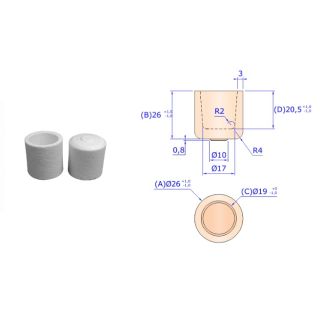 CADINHO ALUMINITE BRANCO CX 500UN (COMBUSTÃO INDUÇÃO FORNOS ALTA FREQUENCIA/ANÁLISE CARBONO E ENXOFRE)