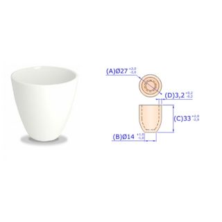 CADINHO FUSAO DE PORCELANA FORMA ALTA CAPACIDADE 12ML - A3/0