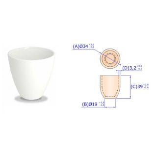 CADINHO FUSAO DE PORCELANA FORMA ALTA CAPACIDADE 20ML - A0