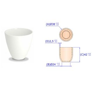 CADINHO FUSAO DE PORCELANA FORMA ALTA CAPACIDADE 30ML - A1