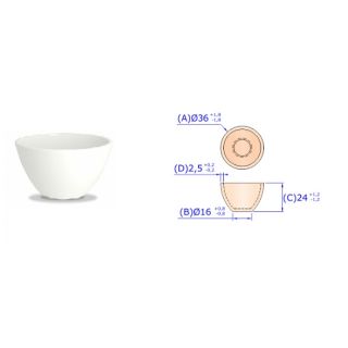 CADINHO FUSAO DE PORCELANA FORMA BAIXA CAPACIDADE 14ML - B1 - QM