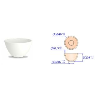 CADINHO FUSAO DE PORCELANA FORMA BAIXA CAPACIDADE 20ML - B2