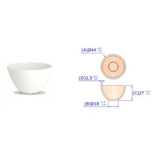 CADINHO FUSAO DE PORCELANA FORMA BAIXA CAPACIDADE 25ML - B3
