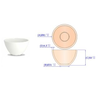 CADINHO FUSAO DE PORCELANA FORMA BAIXA CAPACIDADE 130ML - B12