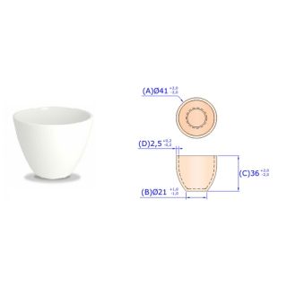 CADINHO FUSAO DE PORCELANA FORMA MEDIA CAPACIDADE 30ML - M2