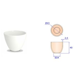 CADINHO FUSAO DE PORCELANA FORMA MEDIA CAPACIDADE 35ML - M3
