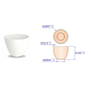 CADINHO FUSAO DE PORCELANA FORMA MEDIA CAPACIDADE 45ML - M4