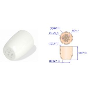 CADINHO TIPO GOOCH DE PORCELANA CAPACIDADE 45ML - G3