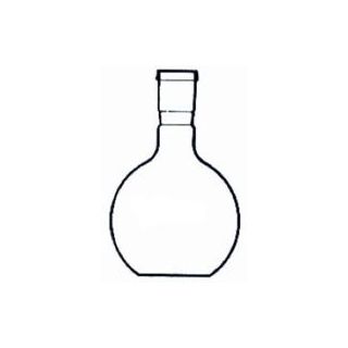 BALÃO FUNDO CHATO GARGALO CURTO COM JUNTA ESMERILHADA 24/40 5000ML