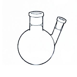 BALÃO FUNDO REDONDO 2 BOCAS COM JUNTA ESMERILHADA 24/40 ANGULARES 1000ML