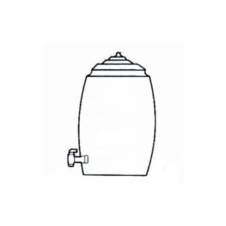 BARRIL DE VIDRO COM TORNEIRA PLÁSTICA DE 5000ML (BARRILETE)