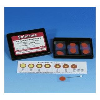 TESTE RÁPIDO - INDICADOR DE CLORETO DE SÓDIO 0-0,25-0,5-1-2-3-4-5g/L NaCl QUANTOFIX