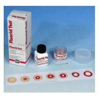 TESTE RÁPIDO - INDICADOR DE FLUOR 0-2-5-10-20-50-100mg/L Fe2+/3+ QUANTOFIX