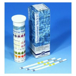 Teste Rápido - Indicador 5 Em1 Para Piscinas Cloro, Alcalinidade, Dureza E Ph 50 Tiras