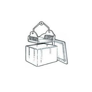 CUBA DE VIDRO COMPLETA COM TAMPA BERÇO E ALÇA 108X90X70MM