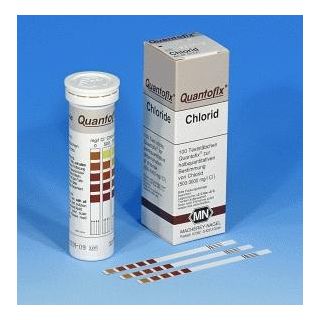 TESTE RÁPIDO - INDICADOR DE CLORETO 0-500-1000-1500-2000>=3000mg/l Cl- QUANTOFIX