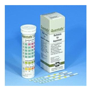 TESTE RÁPIDO - INDICADOR DE DUREZA TOTAL / CARBONATO / PH 0-5-10-15-20-25°d / 0-3-6-10-15-20°d / 6,4-6,8-7,2-7,6-8-8,4 QUANTOFIX