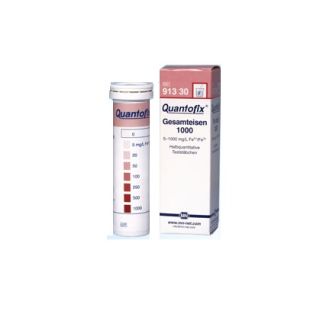 TESTE RÁPIDO - INDICADOR DE FERRO 0-5-20-50-100-250-500-1000mg/L Fe2+/3+ QUANTOFIX