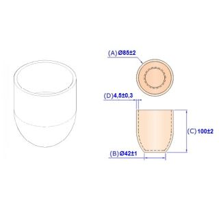 CADINHO FUSÃO DE PORCELANA PARA AN IMPUREZAS MINERAIS 250ML - AA/01