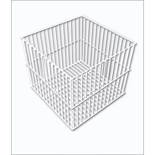 CESTO RETANGULAR DE ARAME REVESTIDO PVC COM ALÇA DIMENSOES 25X35X10CM