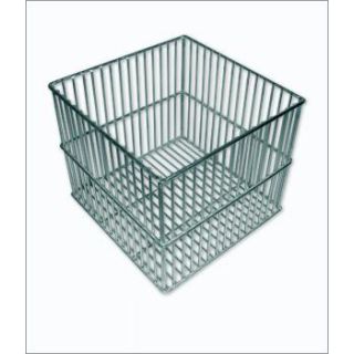 CESTO RETANGULAR DE ARAME ZINCADO COM ALÇA DIMENSOES 25X35X10CM