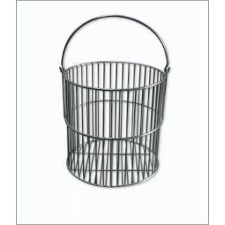 CESTO REDONDO DE ARAME INOX COM ALÇA DIMENSOES 20X25CM