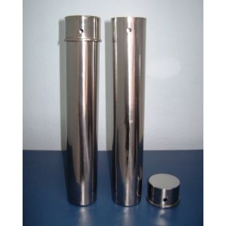 CILINDRO PARA ESTERILIZAÇÃO DE PIPETAS INOX DIMENSÕES 90X480MM