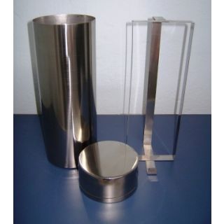 CILINDRO PARA ESTERILIZAÇÃO DE PLACA DE PETRI ALUMÍNIO DIMENSÕES 130X130MM