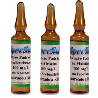 PADRAO ORGANICO P/CROMATOGRAFIA GASOSA FLUORANTENO 100MG/L COM CERTIFICADO DE MASSA/VOLUME RASTREAVEL RBC 1ML