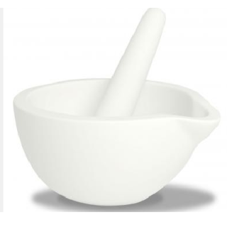 Almofariz com Pistilo de Porcelana Capacidade 60ml (gral com Pistilo) - Chiarotti