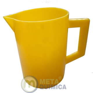 Jarra PE Graduado no Molde Cor Amarelo Capacidade 5000ml (caneco PE Graduado)