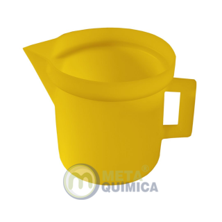 Jarra PE Graduado no Molde Cor Amarelo Capacidade 7L (caneco PE Graduado)