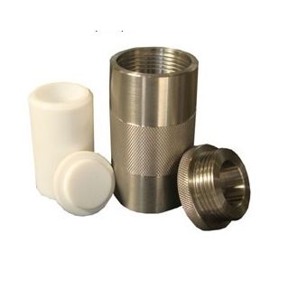 Autoclave Em Aço Inoxidável Com Cápsula Interna De Teflon Capacidade 140Ml Dimensões 180X76Mm