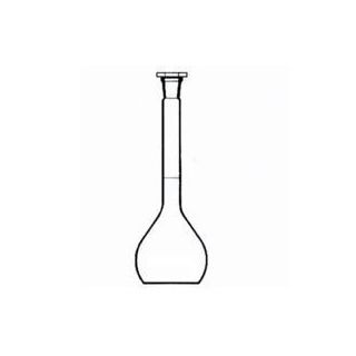 BALÃO VOLUMÉTRICO CLASSE A ROLHA DE POLIETILENO VIDRO ÂMBAR 5ML