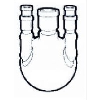 BALAO FUNDO REDONDO 5 BOCAS COM JUNTA ESMERILHADA 1 CENTRAL E LATERAIS PARALELAS 2000ML