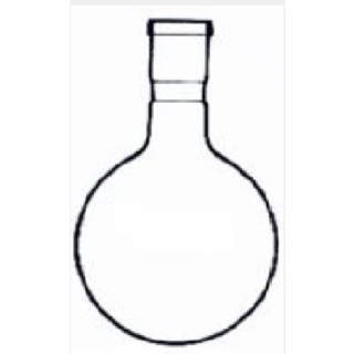 BALAO FUNDO REDONDO GARGALO CURTO COM JUNTA ESMERILHADA 14/20 50ML
