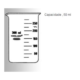 Bequer Vidro Borosilicato Forma Alta (Berzelius) Graduado 50ml