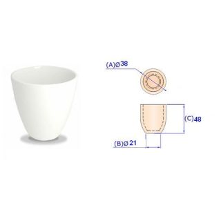 CADINHO FUSÃO DE PORCELANA FORMA ALTA CAPACIDADE 35ML - UA-035 - UNILAB
