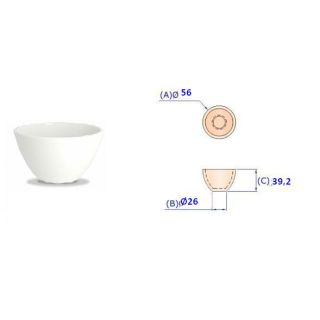 CADINHO FUSÃO DE PORCELANA FORMA BAIXA CAPACIDADE 50ML - UB-050 - UNILAB