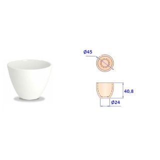 CADINHO FUSÃO DE PORCELANA FORMA MÉDIA CAPACIDADE 40ML - UM-040 - UNILAB