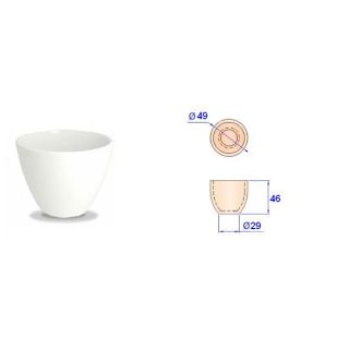 CADINHO FUSÃO DE PORCELANA FORMA MÉDIA CAPACIDADE 50ML - UM-050 - UNILAB