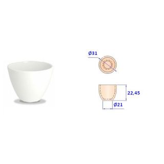 CADINHO FUSÃO DE PORCELANA FORMA MÉDIA CAPACIDADE 5ML - UM-005 - UNILAB